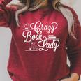 Crazy Book Lady Bookworm Reader Cataloger School Librarian Raglan Sleeve Sweatshirt Heather Dust