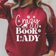 Crazy Book Lady Reading Is My Superpower Book Lover Raglan Sleeve Sweatshirt Heather Dust