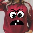 Creepy Face Carrot Halloween Book Character Costume Raglan Sleeve Sweatshirt Heather Dust