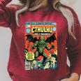 Cthulhu Lord Of Madness Vintage Comic Book Cover Raglan Sleeve Sweatshirt Heather Dust