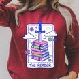 Dark Romance Reader Retro 90s Style Bookish Spicy Book Lover Raglan Sleeve Sweatshirt Heather Dust