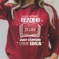 A Day Without Reading Is Like Just Kidding Books Reading Raglan Sleeve Sweatshirt Heather Dust