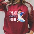 Disney Princess Belle I'm An Open Book Raglan Sleeve Sweatshirt Heather Dust