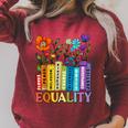 Equality Books Wildflower Rainbow LGBT Lesbian Gay Pride Raglan Sleeve Sweatshirt Heather Dust Equality Books Wildflower Rainbow LGBT Lesbian Gay Pride Raglan Sleeve Sweatshirt Heather Dust