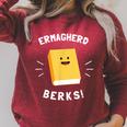 Ermagherd Berks Ermahgerd Meme Books T-Shirt Raglan Sleeve Sweatshirt Heather Dust