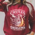 Fantasy Books Lover Bookish Fun Tee Book Club Dragon Reader Raglan Sleeve Sweatshirt Heather Dust