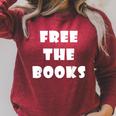 Free The Books Raglan Sleeve Sweatshirt Heather Dust