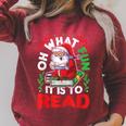 What Fun It Is To Read Books Christmas Santa Reading Books Raglan Sleeve Sweatshirt Heather Dust