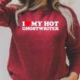 Ghost Writer Heart Cute Book Co Author Dating Fan Raglan Sleeve Sweatshirt Heather Dust