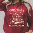 Good Girls Read Bad Books Dark Romance Reader Skeleton Goth Raglan Sleeve Sweatshirt Heather Dust Good Girls Read Bad Books Dark Romance Reader Skeleton Goth Raglan Sleeve Sweatshirt Heather Dust