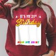 Guestbook My 21st Birthday Sign My Shirt Birthday Party Raglan Sleeve Sweatshirt Heather Dust