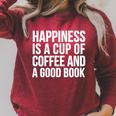 Happiness Is A Cup Of Coffee And A Good Book Raglan Sleeve Sweatshirt Heather Dust Happiness Is A Cup Of Coffee And A Good Book Raglan Sleeve Sweatshirt Heather Dust