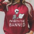 I'm With The Banned Tshirt Read Banned Books Lover BookWorm Raglan Sleeve Sweatshirt Heather Dust I'm With The Banned Tshirt Read Banned Books Lover BookWorm Raglan Sleeve Sweatshirt Heather Dust