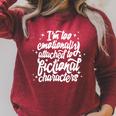 I'm Too Emotionally Attached To Fictional Characters Book Raglan Sleeve Sweatshirt Heather Dust