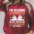 I'm Reading Books Do Not Disturb Me Read Raglan Sleeve Sweatshirt Heather Dust
