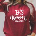 It's Book O'Clock Raglan Sleeve Sweatshirt Heather Dust It's Book O'Clock Raglan Sleeve Sweatshirt Heather Dust