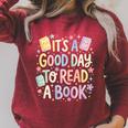 It’s A Good Day To Read A Book Cute Teacher Reading Premium Tri-Blend Raglan Sleeve Sweatshirt Heather Dust
