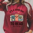 It's a Good Day To Read For Book Lovers Vibes Raglan Sleeve Sweatshirt Heather Dust It's a Good Day To Read For Book Lovers Vibes Raglan Sleeve Sweatshirt Heather Dust