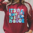 It's A Good Day To Read A Book Ocean Raglan Sleeve Sweatshirt Heather Dust It's A Good Day To Read A Book Ocean Raglan Sleeve Sweatshirt Heather Dust