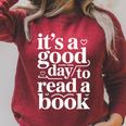 It's A Good Day To Read A Book Book Reading Library Raglan Sleeve Sweatshirt Heather Dust It's A Good Day To Read A Book Book Reading Library Raglan Sleeve Sweatshirt Heather Dust