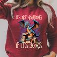 It's Not Hoarding If It's Books Reading Bookworm Reader Raglan Sleeve Sweatshirt Heather Dust