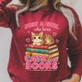 Just A Girl Who Loves Cats & Books Shirt Women Bookworm Raglan Sleeve Sweatshirt Heather Dust Just A Girl Who Loves Cats & Books Shirt Women Bookworm Raglan Sleeve Sweatshirt Heather Dust