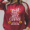 Just One More Chapter Tee Book Lover With Sunflowers Raglan Sleeve Sweatshirt Heather Dust