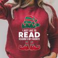 I Just Like To Read Reading's My Favorite Xmas Book Club Fan Raglan Sleeve Sweatshirt Heather Dust I Just Like To Read Reading's My Favorite Xmas Book Club Fan Raglan Sleeve Sweatshirt Heather Dust