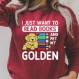 I Just Want To Read Books Golden Retriever Dog Men Women Kids Raglan Sleeve Sweatshirt Heather Dust I Just Want To Read Books Golden Retriever Dog Men Women Kids Raglan Sleeve Sweatshirt Heather Dust