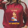 I Just Want To Read Books And Pet My Hamster Raglan Sleeve Sweatshirt Heather Dust