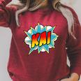 Kids Boys Kai Name Personalized Comic Book Superhero Raglan Sleeve Sweatshirt Heather Dust Kids Boys Kai Name Personalized Comic Book Superhero Raglan Sleeve Sweatshirt Heather Dust