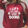 Lift So I Can Carry More Books Book Lover Gym Fitness Raglan Sleeve Sweatshirt Heather Dust Lift So I Can Carry More Books Book Lover Gym Fitness Raglan Sleeve Sweatshirt Heather Dust