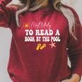 Most Likely To Read a Book By The Pool Raglan Sleeve Sweatshirt Heather Dust