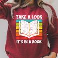 Take a Look Its In a Book Raglan Sleeve Sweatshirt Heather Dust