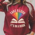 Take A Look Its In A Book Reading Raglan Sleeve Sweatshirt Heather Dust