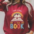 Take A Look It's In A Book Retro Reading Advocate Distressed Raglan Sleeve Sweatshirt Heather Dust Take A Look It's In A Book Retro Reading Advocate Distressed Raglan Sleeve Sweatshirt Heather Dust