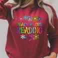 I Love Reading Shirt Book Lovers Reading Club T Shirt Raglan Sleeve Sweatshirt Heather Dust