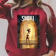 Marvel Comixology Shuri And Spider-Man Comic Book Cover Raglan Sleeve Sweatshirt Heather Dust