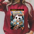 Marvel Comixology Thor Theater Comic Book Cover Raglan Sleeve Sweatshirt Heather Dust