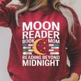 Moon Reader Book Mom Reading Beyond Midnight Raglan Sleeve Sweatshirt Heather Dust