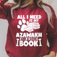 All i Need Is My Azawakh And a Good Book Raglan Sleeve Sweatshirt Heather Dust
