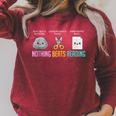 Nothing Beats Reading National Library Week World Book Day Raglan Sleeve Sweatshirt Heather Dust
