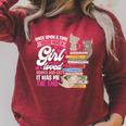 Once Upon A Time There Was A Girl Who Loved Books And Cats Raglan Sleeve Sweatshirt Heather Dust