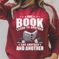 One Book Leads To Another Bookworm Book Lovers Reading Raglan Sleeve Sweatshirt Heather Dust