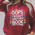 Oops I Bought Another Book Library Reader Bibliophile Raglan Sleeve Sweatshirt Heather Dust
