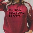 Pet Dogs Read Books Be Happy Raglan Sleeve Sweatshirt Heather Dust Pet Dogs Read Books Be Happy Raglan Sleeve Sweatshirt Heather Dust