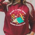Plant a Seed Read Summer Reading 2026 Butterfly Book Floral Raglan Sleeve Sweatshirt Heather Dust Plant a Seed Read Summer Reading 2026 Butterfly Book Floral Raglan Sleeve Sweatshirt Heather Dust