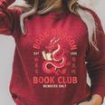 Please Bookworm Be Book Dragon Club School Nerd Library CNY Raglan Sleeve Sweatshirt Heather Dust