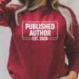 Published Author Est 2026 Writer Life Book Lover Raglan Sleeve Sweatshirt Heather Dust