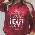 Read Your Heart Out Book Lover Reading Teacher Raglan Sleeve Sweatshirt Heather Dust Read Your Heart Out Book Lover Reading Teacher Raglan Sleeve Sweatshirt Heather Dust